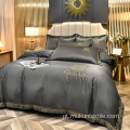 Designer de luxo king size bedsheet conjunto de estoque conjunto